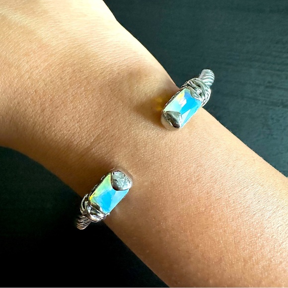 ⚜️3 for $30⚜️ Twisted Cable Cuff Bracelet (Silver Tone) - Picture 3 of 10